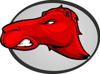 Angry red camel